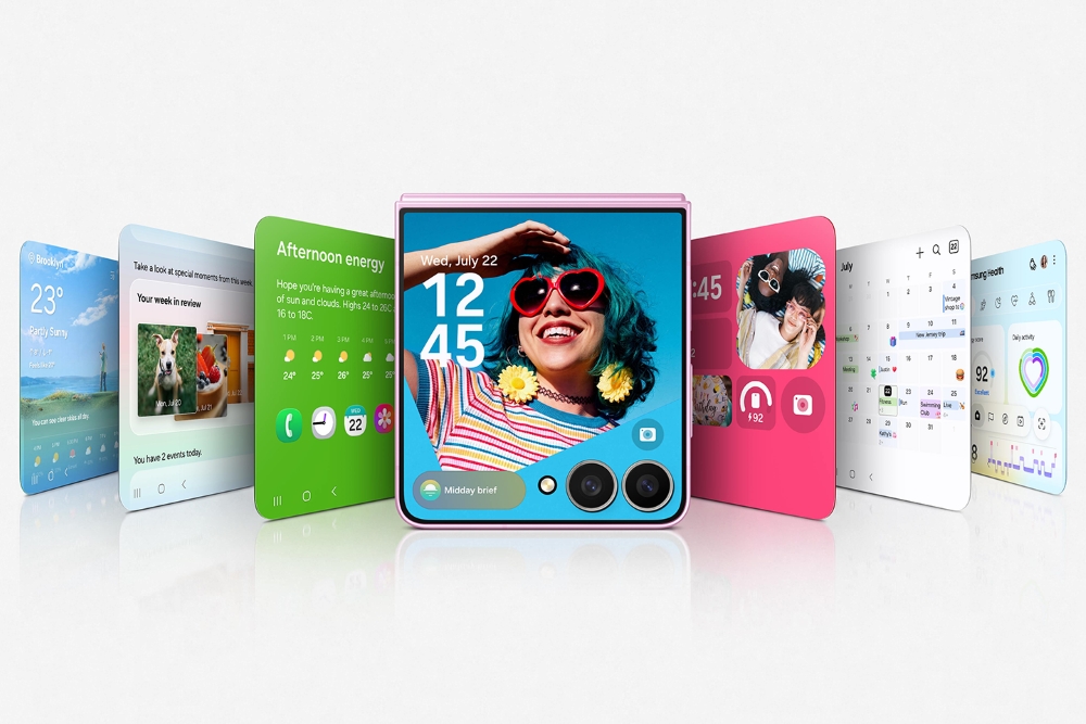 Galaxy Z Flip8 fedélkijelző widgetek