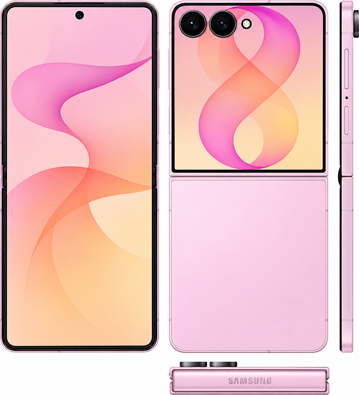 Samsung Galaxy Z Flip8 5G Rózsaszín nézetek